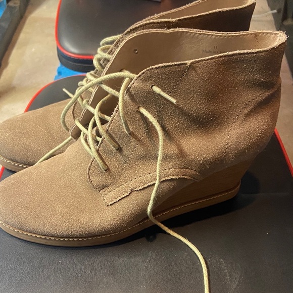 J. Jill Shoes - J. Jill Tan Suede Wedge Shoes